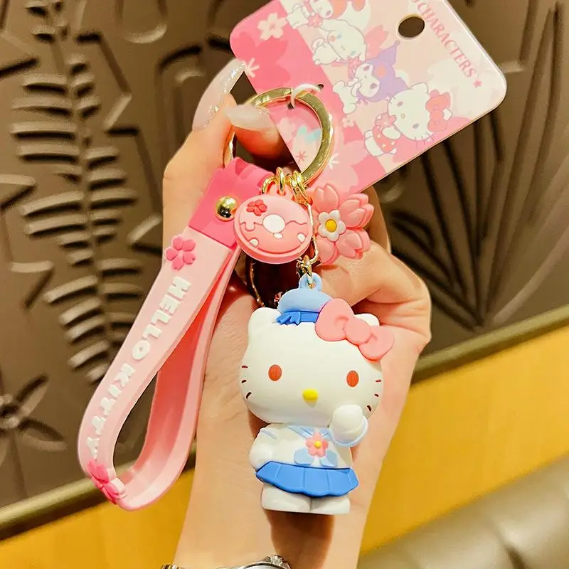 

Cartoon Sanrio Cinnamoroll Kuromi Silicone Keychain Trend Cute Pendant Car Bag Pendant Keychain Jewelry Holiday Children's Gift