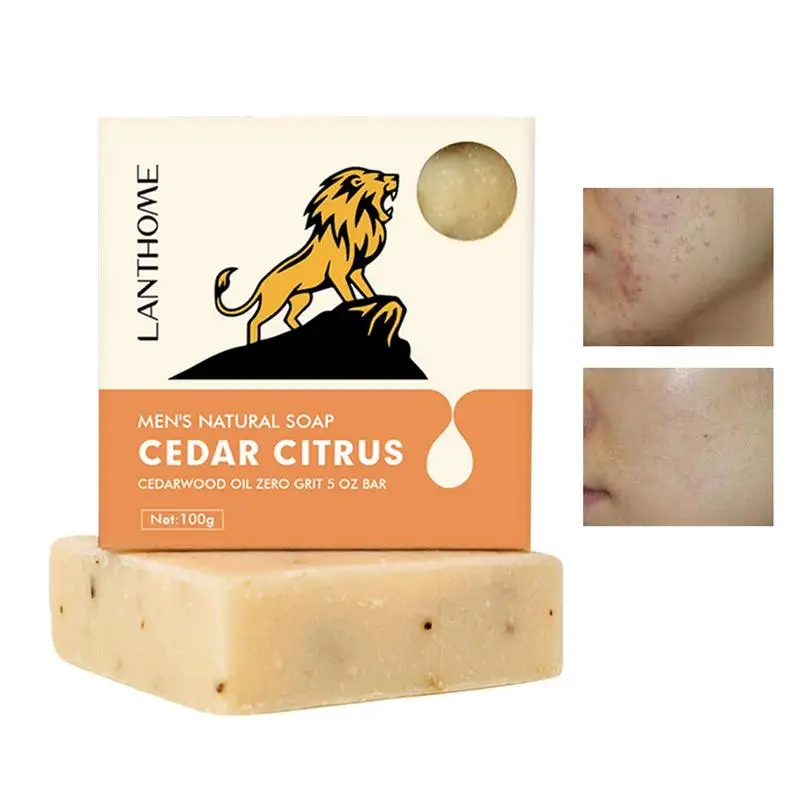 

Natural Cedar Soap Bar 100g Cedar Citrus Handmade Moisturizing Soap With Essential Oils Cold Pressed Face And Body Bar Soap