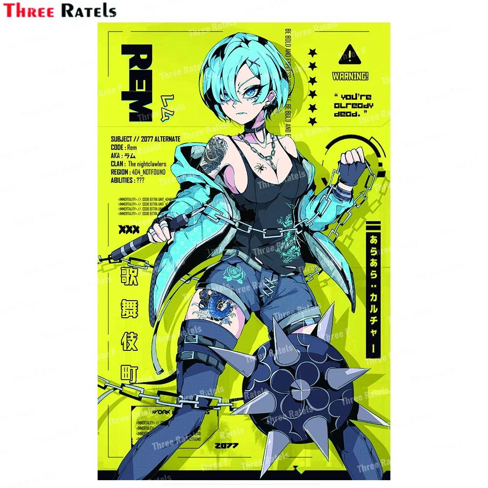 

Three Ratels J689 Rem-Isus Personalized Creative Scratch Stickers And Decals Vinyl Waterproof Material