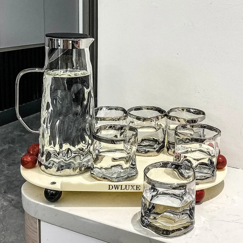 Juego de agua vidrio para sala estar знакомый tazas beber tazasál servir a los invitados con brisa crema