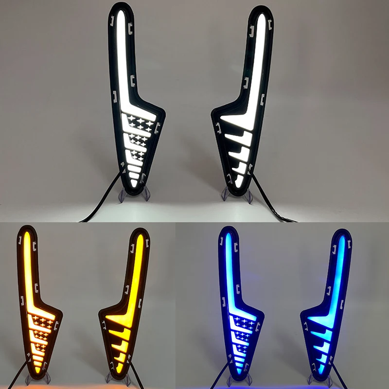 Фото Светодиодные противотуманные фары DinCh LED DRL для Geely EX2, передние противотуманные фары, дневные ходовые огни №3