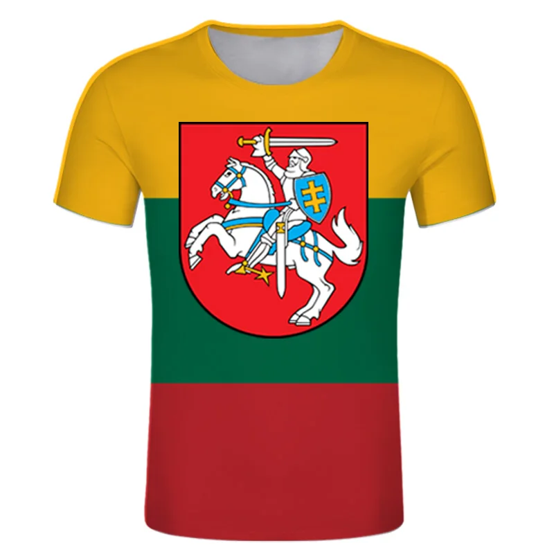 

Lithuania Custom DIY tshirts Lietva Nation Flag lover Tee Shirt Customize LIETUVA LT Country Team parent-child men clothing