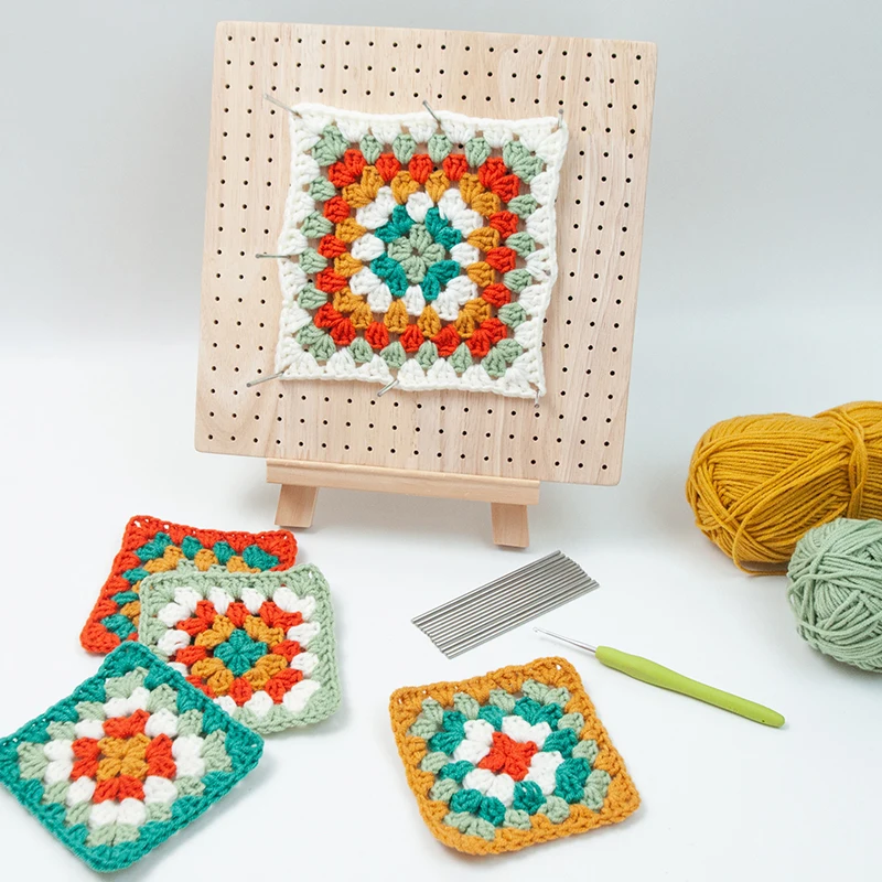 

Crafting Lovers Gifts Wood Crochet Blocking Board Kit With Stainless Steel Rod Pins Knitting Granny Squares Crochet Board