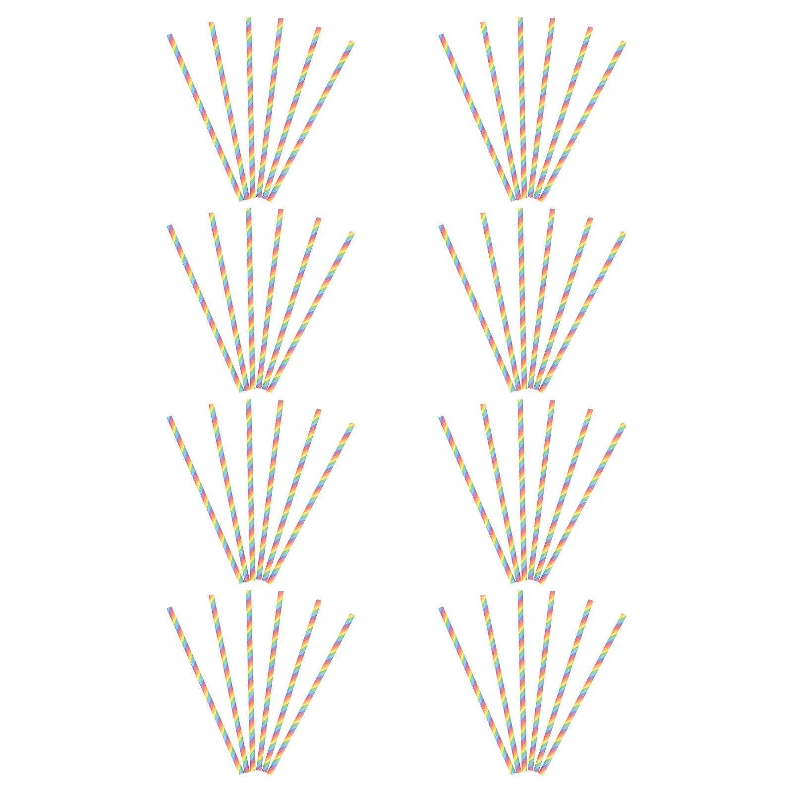 

200pcs Disposable Drinking Straws LGBTQ Rainbow Striped Straws Party Favors