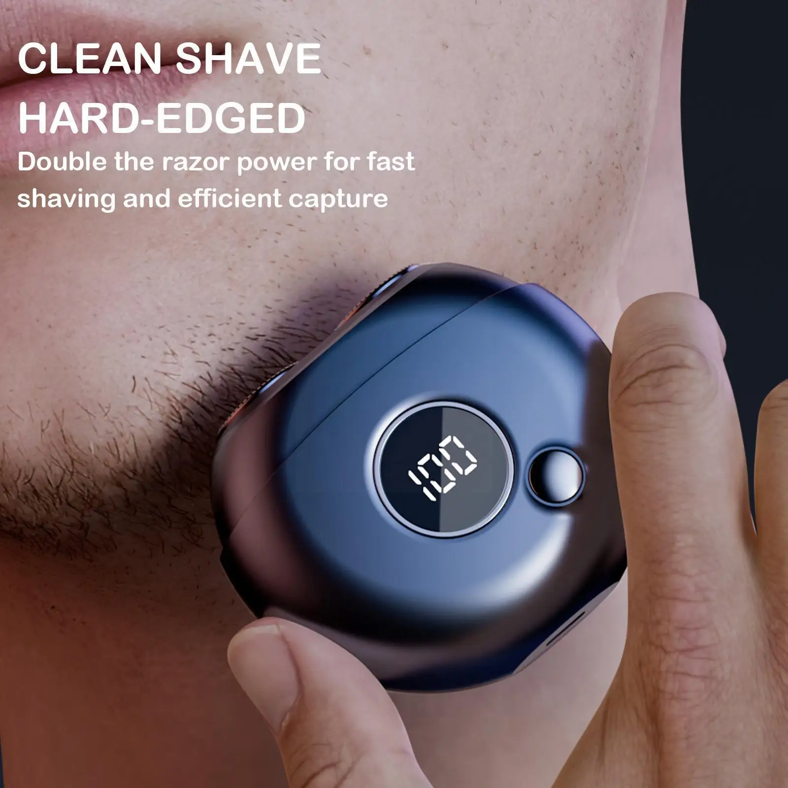 

Electric Mini Razor Portable Rechargeable Fly Saucer Razor Waterproof Barber Rotary Shaver Beard Shavers For Men Tavel Trim P4E0