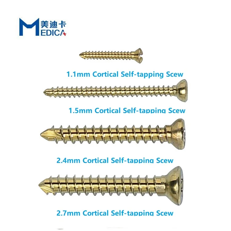 

orthopedic - 1.1 1.5 2.4 2.7 mm Cortical Self tapping Screw