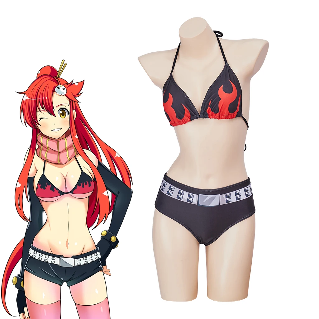 

Комплект бикини для косплея Yoko Littner, женский сексуальный купальник с бретелькой через шею, униформа для бассейна, женский купальник