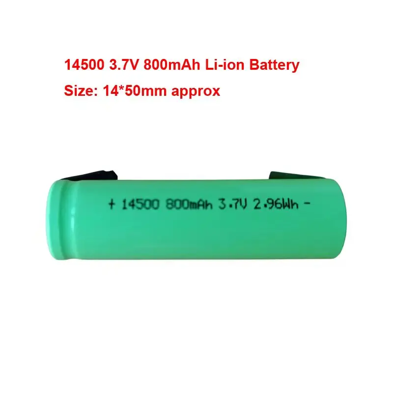 

14500 Li-ion Rechargeable Battery For Philips FLYCO SID Electrick Toothbrush Shaver D8 D-8 Trimmer D8 Battery 3.7V 800mAh