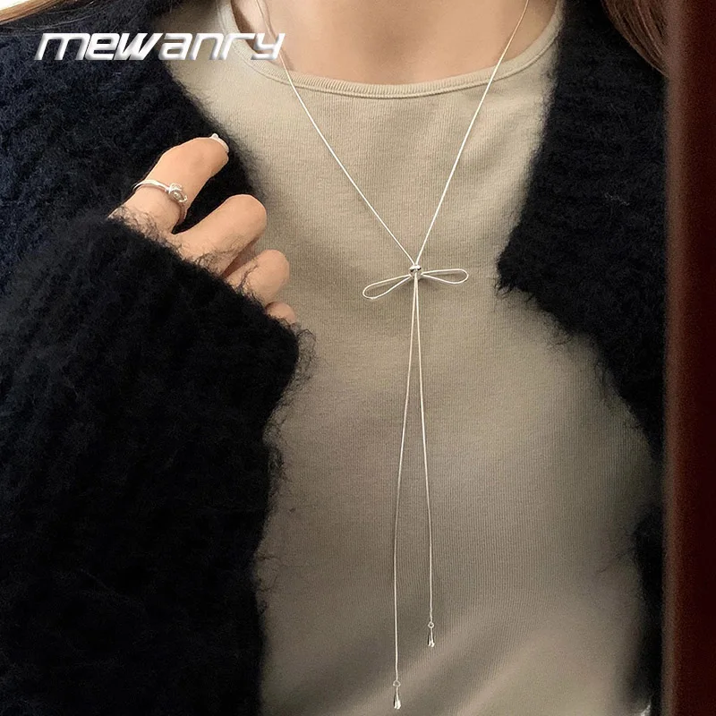 Mewanry длинные кисточки с бантом геометрические ожерелья для женщин и девочек