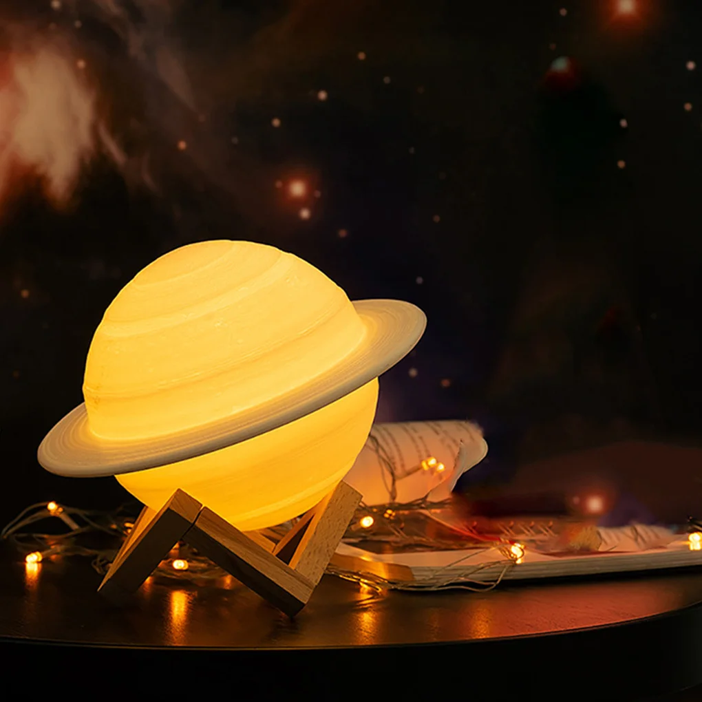

Ночник с принтом Saturn, декоративная Ночная подставка для спальни, гостиной, романтическое украшение, тип откидной крышки