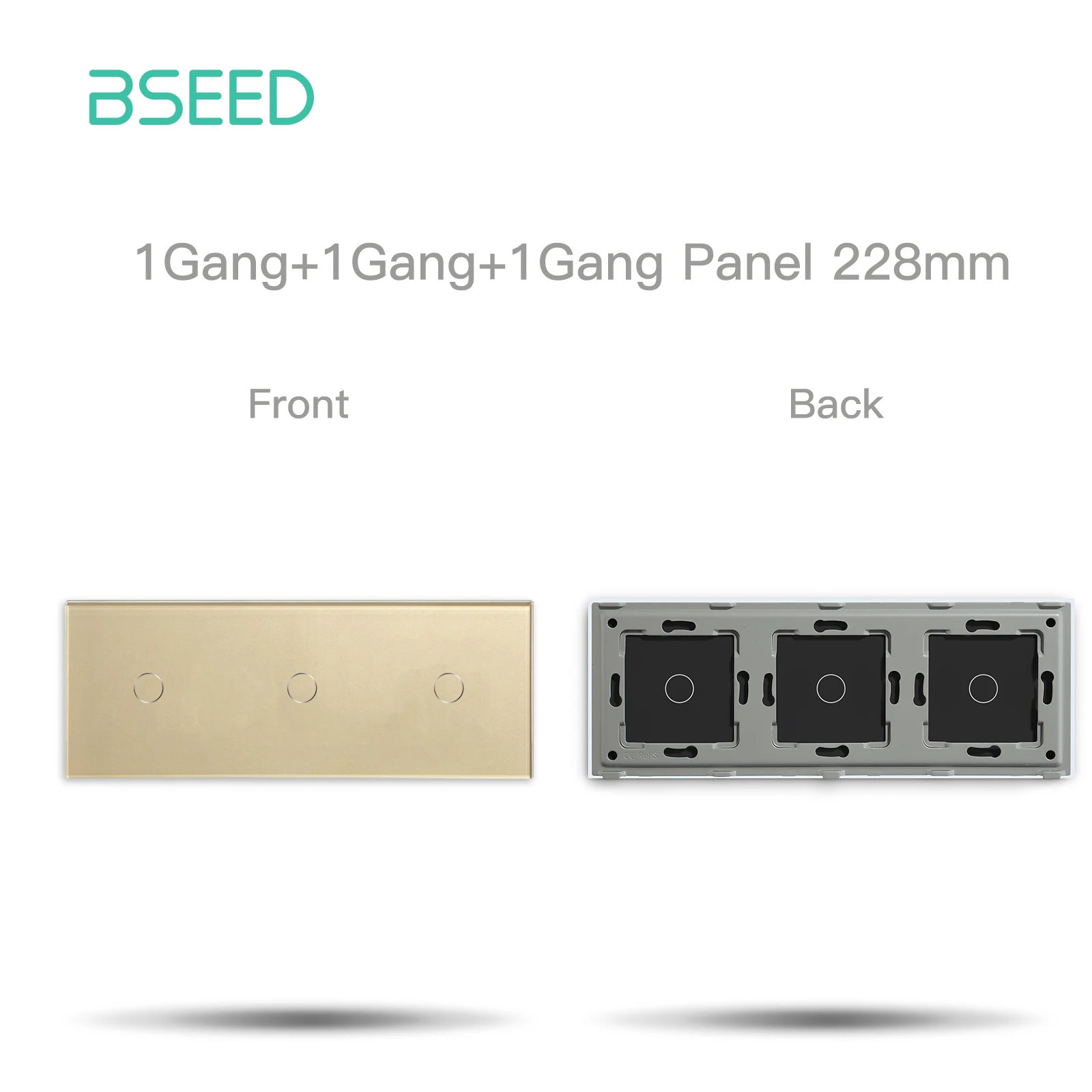

BSEED Сенсорная стеклянная панель 1/2/3 Gang