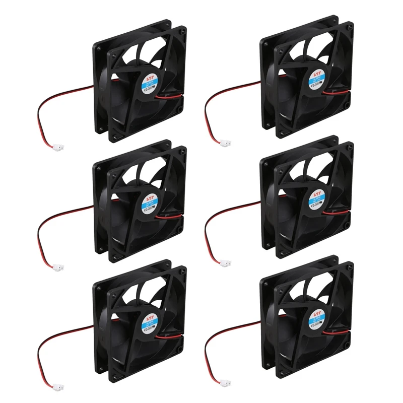 

6Pcs 92Mm X 25Mm 24V 2Pin Sleeve Bearing Cooling Fan For PC Case CPU Cooler