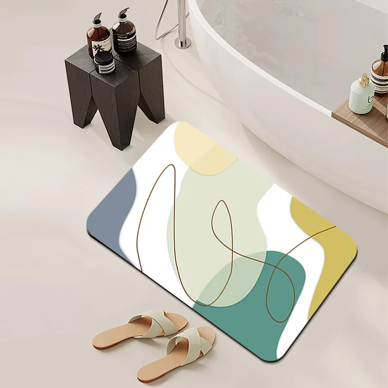 Напольный Коврик VIKAMA Для Ванной Комнаты - Водопоглощающий Нескользящий