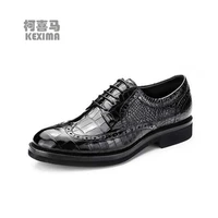 kexima hanlante nile crocodile crocodile shoes male leisure lace up round head male dress shoes handmade formal shoes
