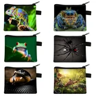 Рептилии лягушки, хамелеон, паук, змея, кошелек для монет, кредитная фотография, монетница, кошелек для девушки, маленькая сумочка, милые кошельки