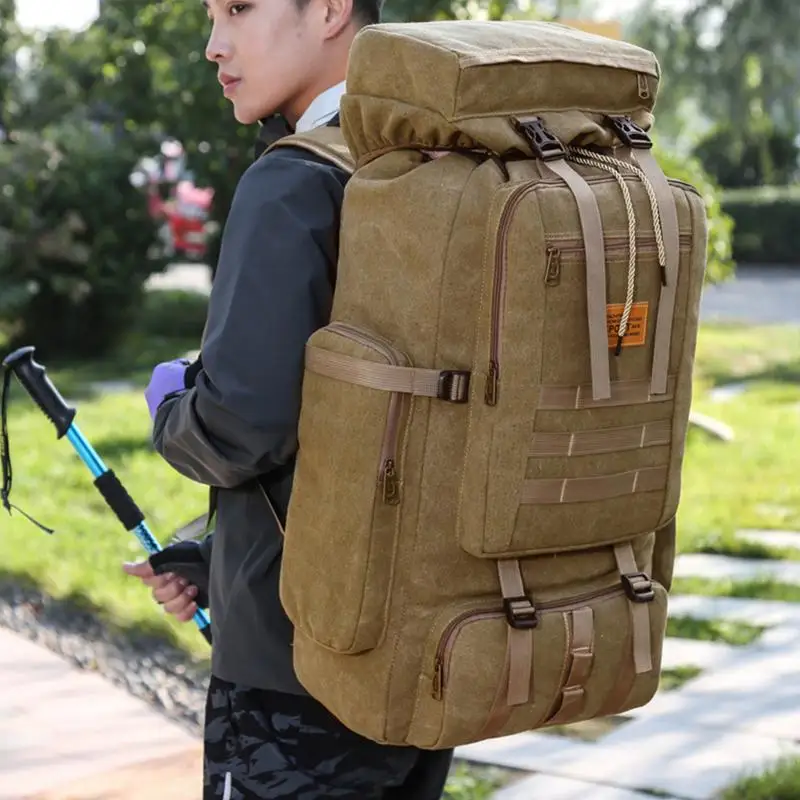 

80L Large Capacity Men Army Military Tactical Backpack Softback Outdoor Hiking Camping Rucksack Hunting Camping Travel Bag