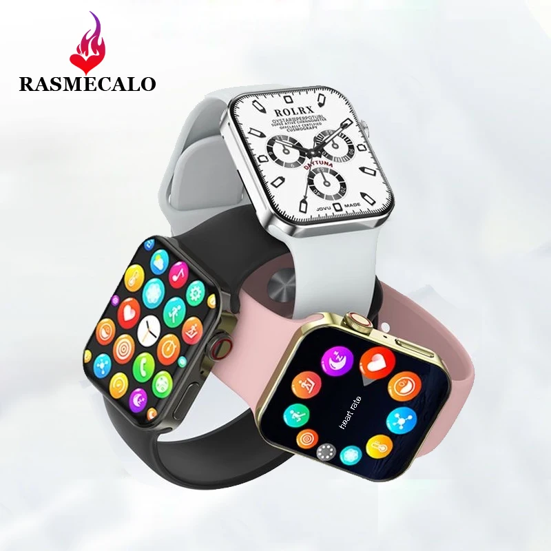 

RASMECALO Smart Watch for Men Women NFC Door Access Unlock Custom Watch Face Bluetooth Call Wireless Charging Fitness Bracelet