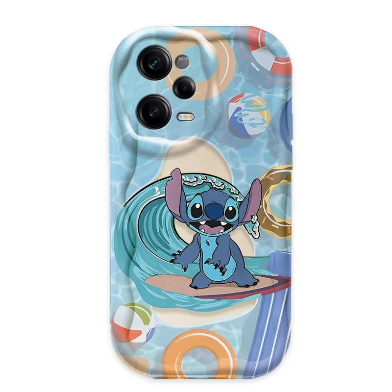 Фото Disney Summer Swim Mickey Stitch Case For Xiaomi Redmi Note 13 12 Pro Plus 4G 5G 12S 11S 1110 10S 9 9S Redmi 14C 13C 12C A3 Capa №5