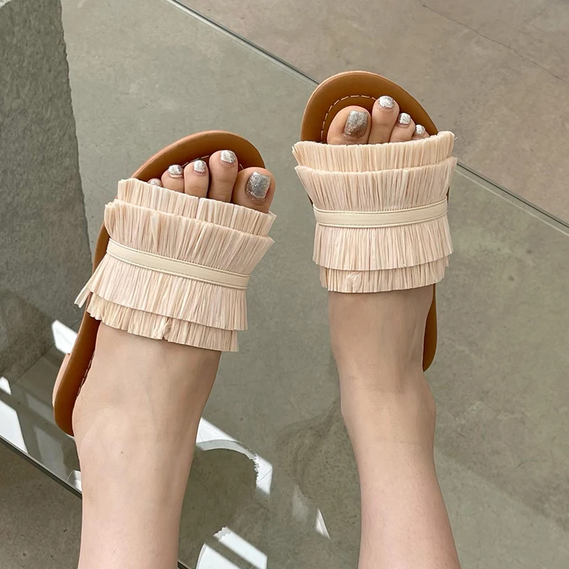 

Сланцы женские с квадратным носком, шлепанцы-гладиаторы, повседневная обувь для улицы, большие размеры, 2022