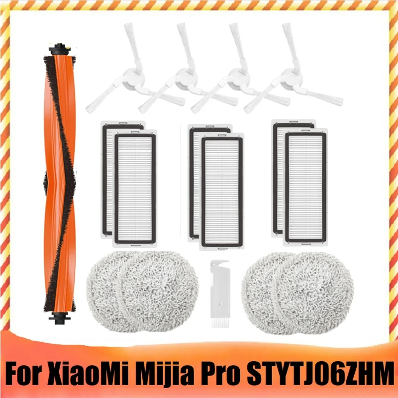 

Сменные детали для робота-пылесоса Xiaomi Mijia Pro STYTJ06ZHM, моющийся фильтр, основная боковая щетка, ткань для швабры