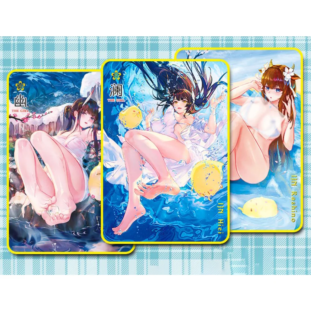 

3Pcs/set Youlan Spring refraction relief composite process flash card toy gift. anime figure collection card toy gift