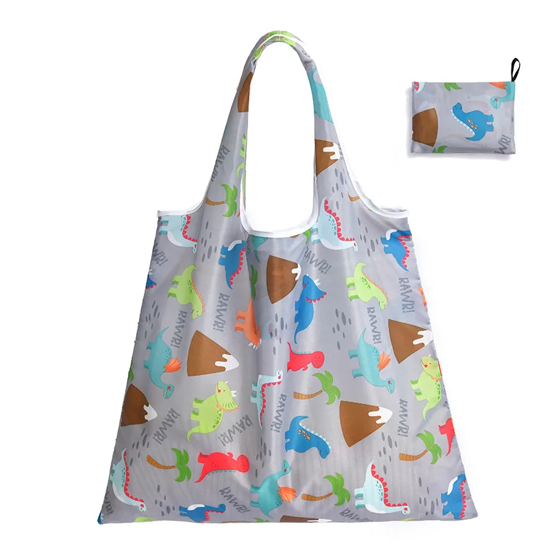 

Складная сумка для покупок 210D, модный тоут с принтом, Вместительная дорожная сумка для продуктов, 1 шт.