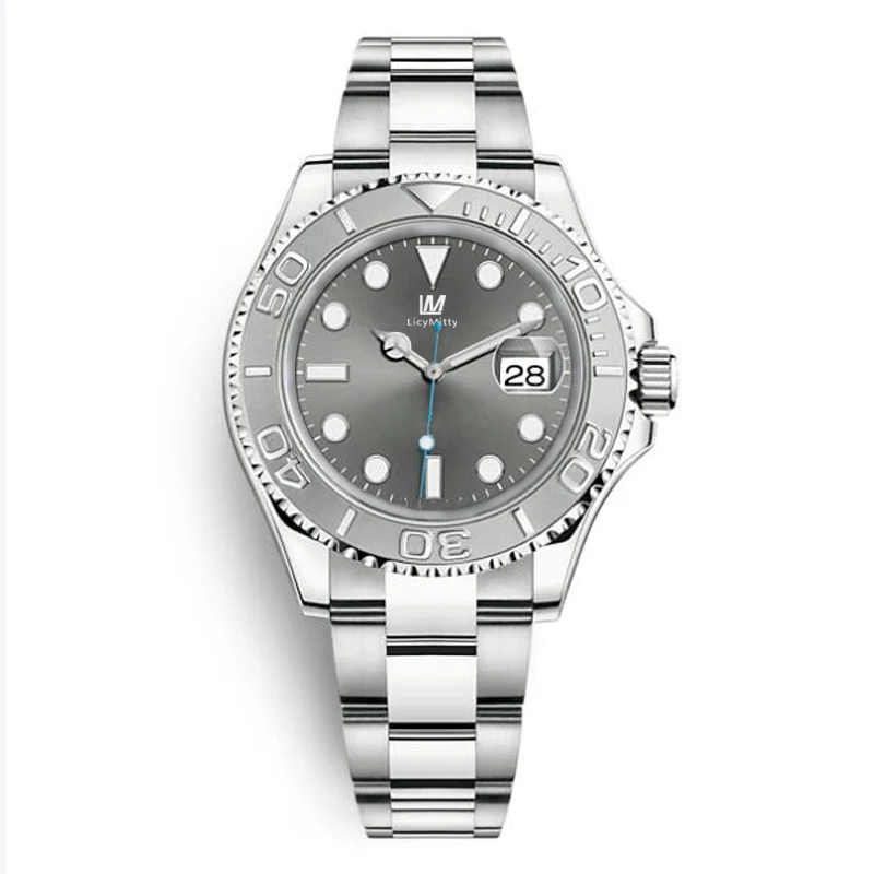 

Mens Watch Automatic Mechanical Movement Sapphire Crystal Automatic Mechanical Movement Waterproof Gray Dial Stainless Steel