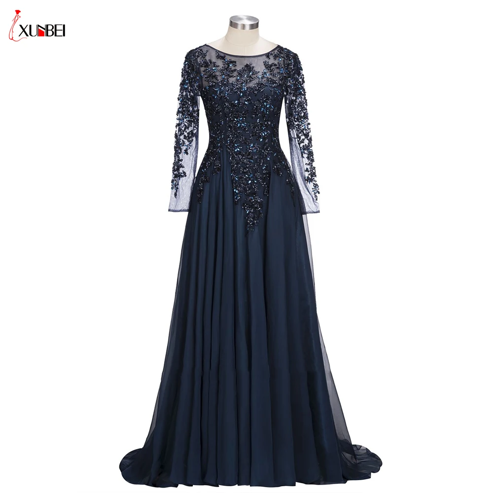 

Vestido De Festa 2022 New Long Evening Dresses Sequins Beads Long Sleeves Dresses Party Prom Gowns For Women 100% Real Photos