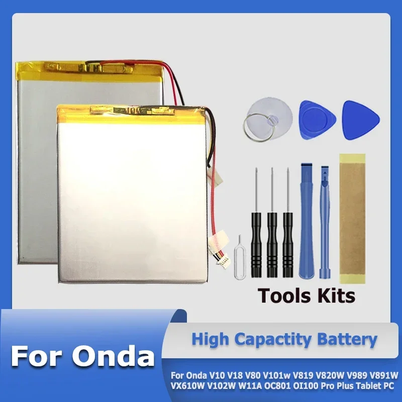 XDOU Высококачественный аккумулятор для планшетных ПК Onda V10 V18 V80 V101w V819 V820W V989 V891W VX610W