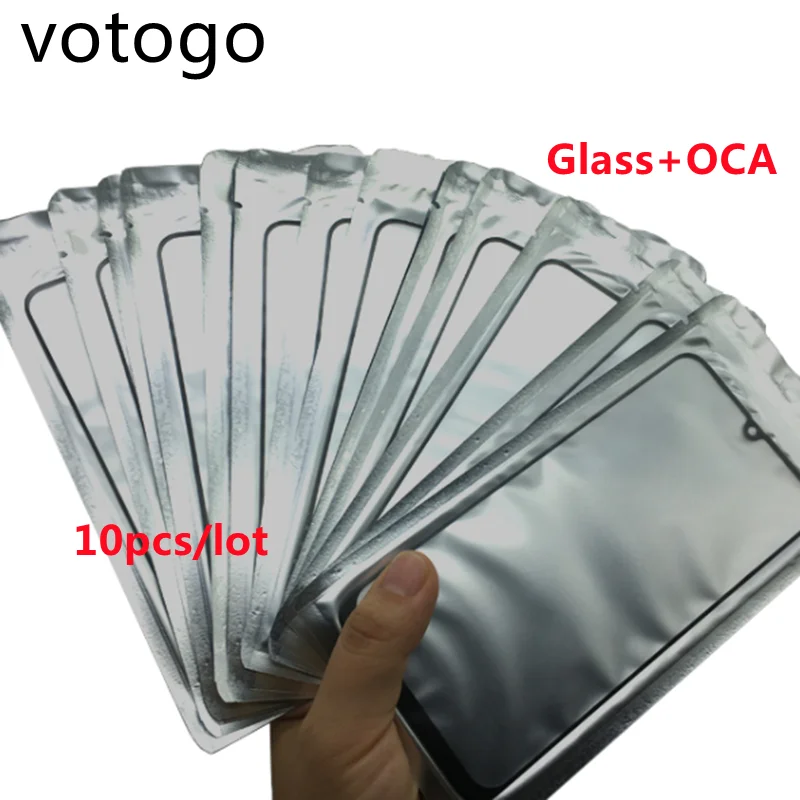 

10Pcs Outer Screen Glass + OCA For Huawei Honor 8 8X 9 9X 10 20 30 X10 X20 X30 Max 5G Play 3 4T 5T Pro LCD Digitizer Touch Panel