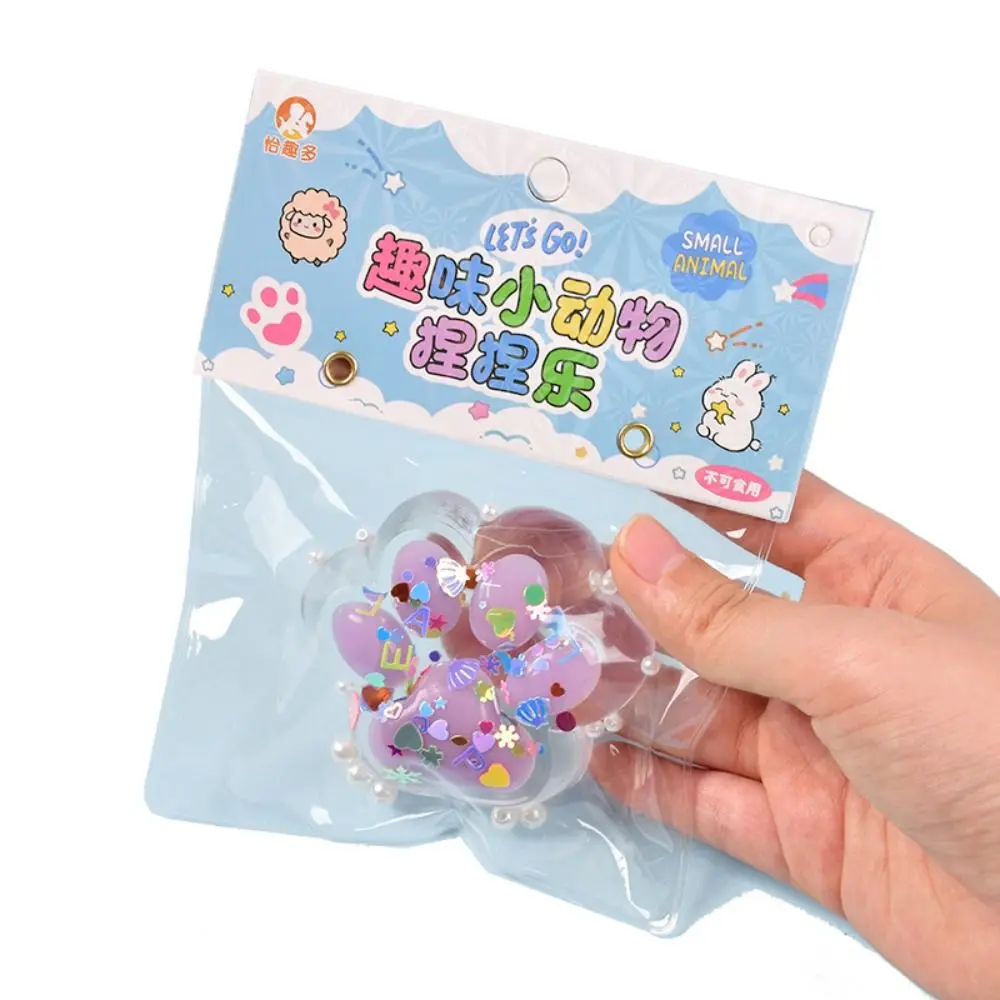 1 шт. забавные игрушки из TPR сжимают кошачьи лапы мягкие липкие для защемления и