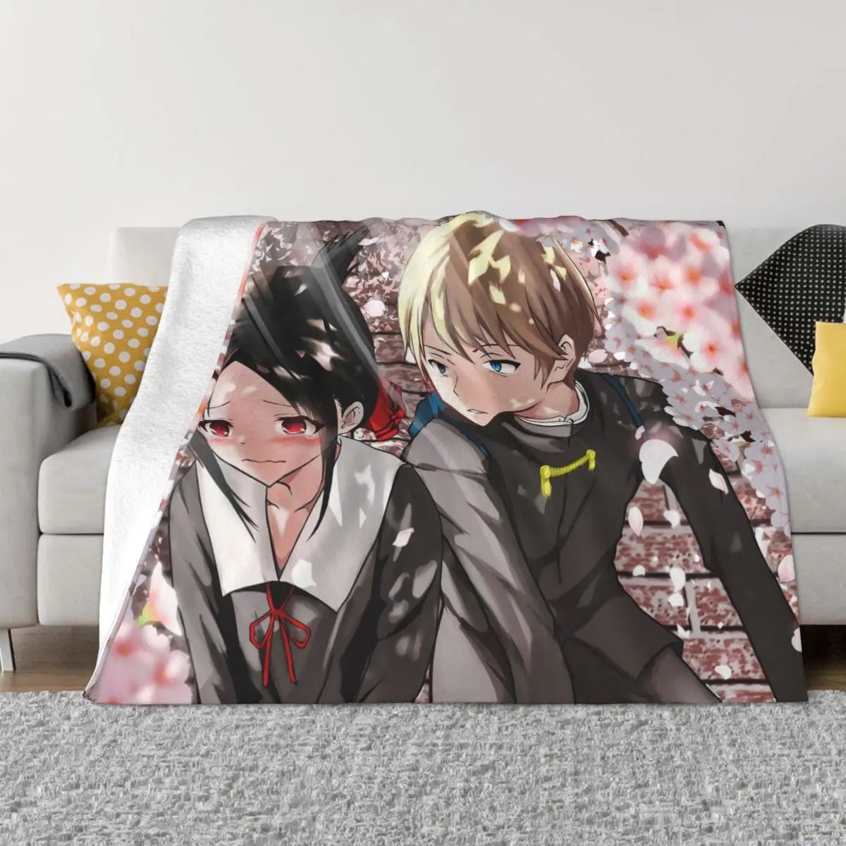 

Kaguya Sama Wa Kokurasetai Love Is War Knitted Blanket Ultra Romantic Wool Throw Blankets Home Couch Decor Bedspread