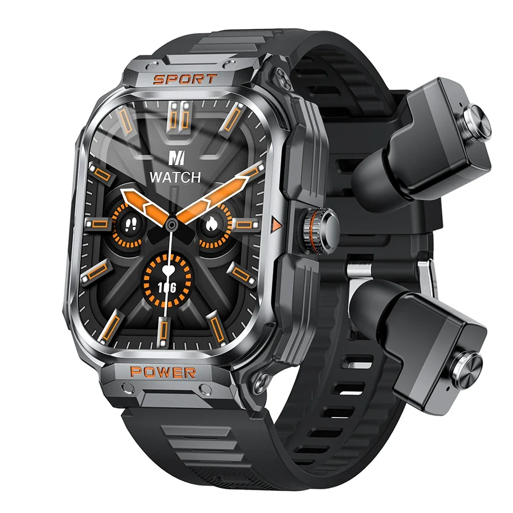 Смарт-часы GT55 TWS BT с 2 1-дюймовым сенсорным экраном спортивные умные часы NFC Health