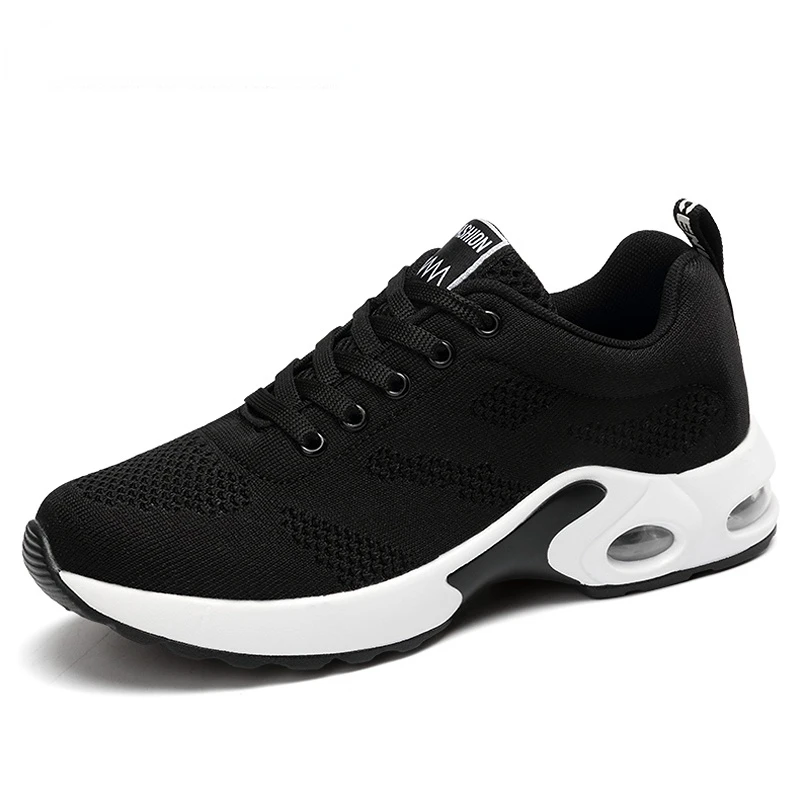 

Women's Fashion Air Cushion Sports Running Flat Soft Bottom Sneaker Mesh Breathable Casual Shoes Women Walking Shoes