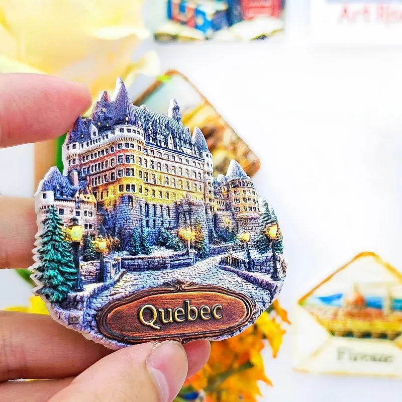 Фото Сувениры для путешествий в Канаде Quebec Chchterau Frontenac, магниты на холодильник Ottawa Toronto Banff, наклейки на холодильник, подарки на день рождения, домашний декор №2