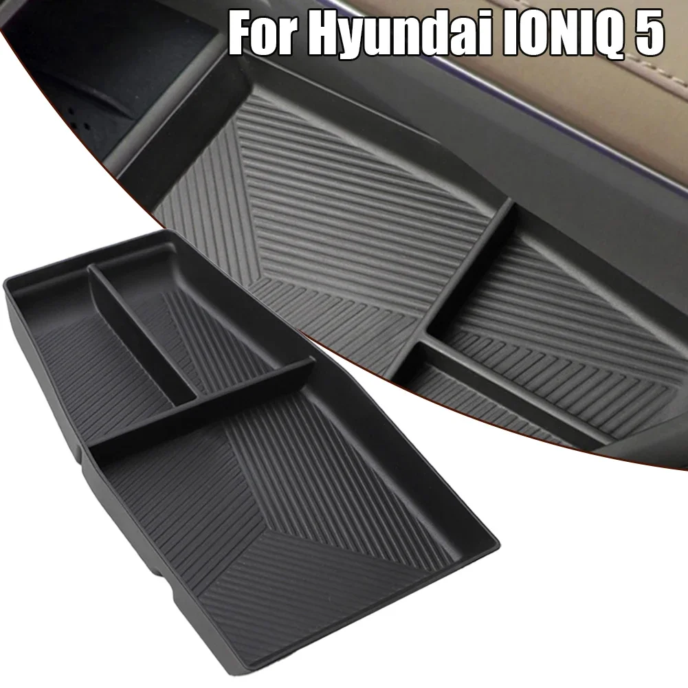 Практичный органайзер на центральной консоли для Hyundai IONIQ 5 2021+ черный материал ABS