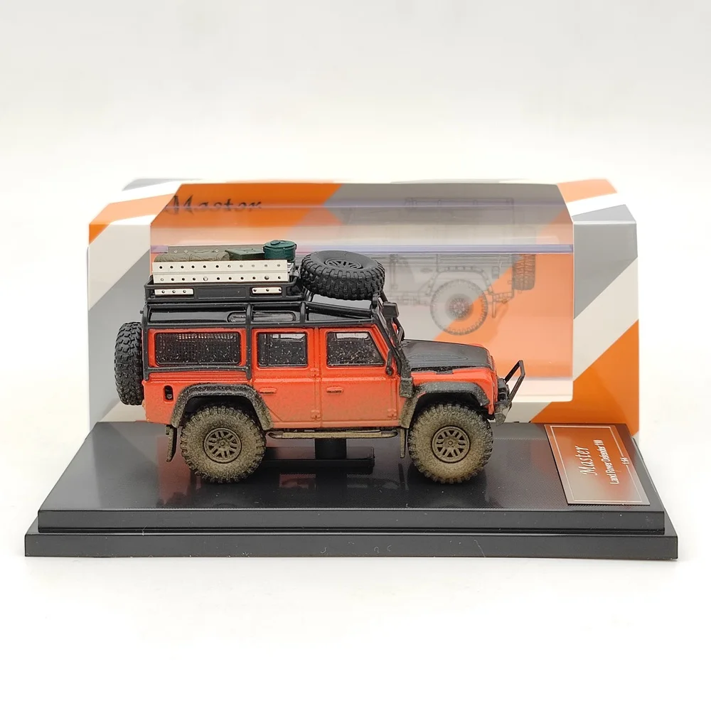 Master 1:64 L ~ R Defender 110 OrangeRed грязная версия литые игрушки модели автомобилей