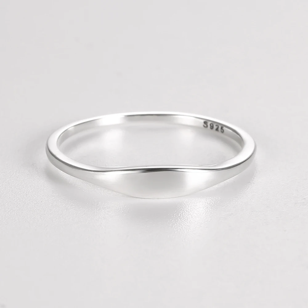 Женские серебряные кольца в стиле ретро Kameraon блестящие гладкие на день рождения