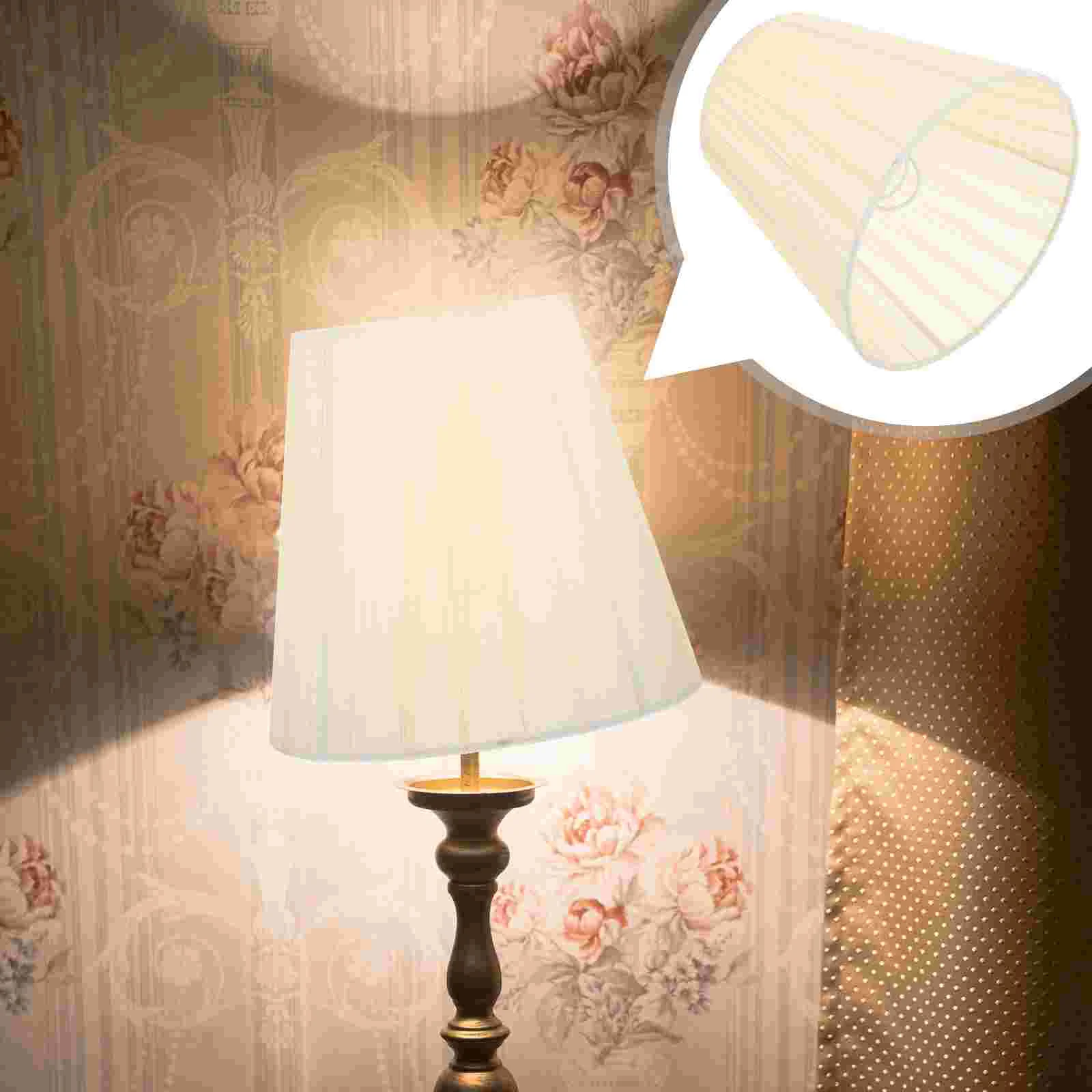 

2pcs Cloth Lamp Shade Translucent Gauze Clip On Bulb Light Cover Chandelier Protector for Table Wall Pendant Floor Lamp Screen