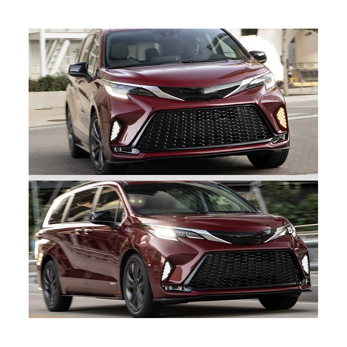 

Автомобильные ДХО, противотуманные фары 12 В, декоративные светодиодные дневные ходовые огни для Toyota Sienna XSE 2021-2022, автомобильные аксессуары