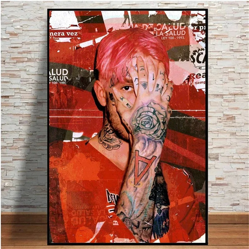 Современная абстрактная картина распылением печать на холсте рэперская