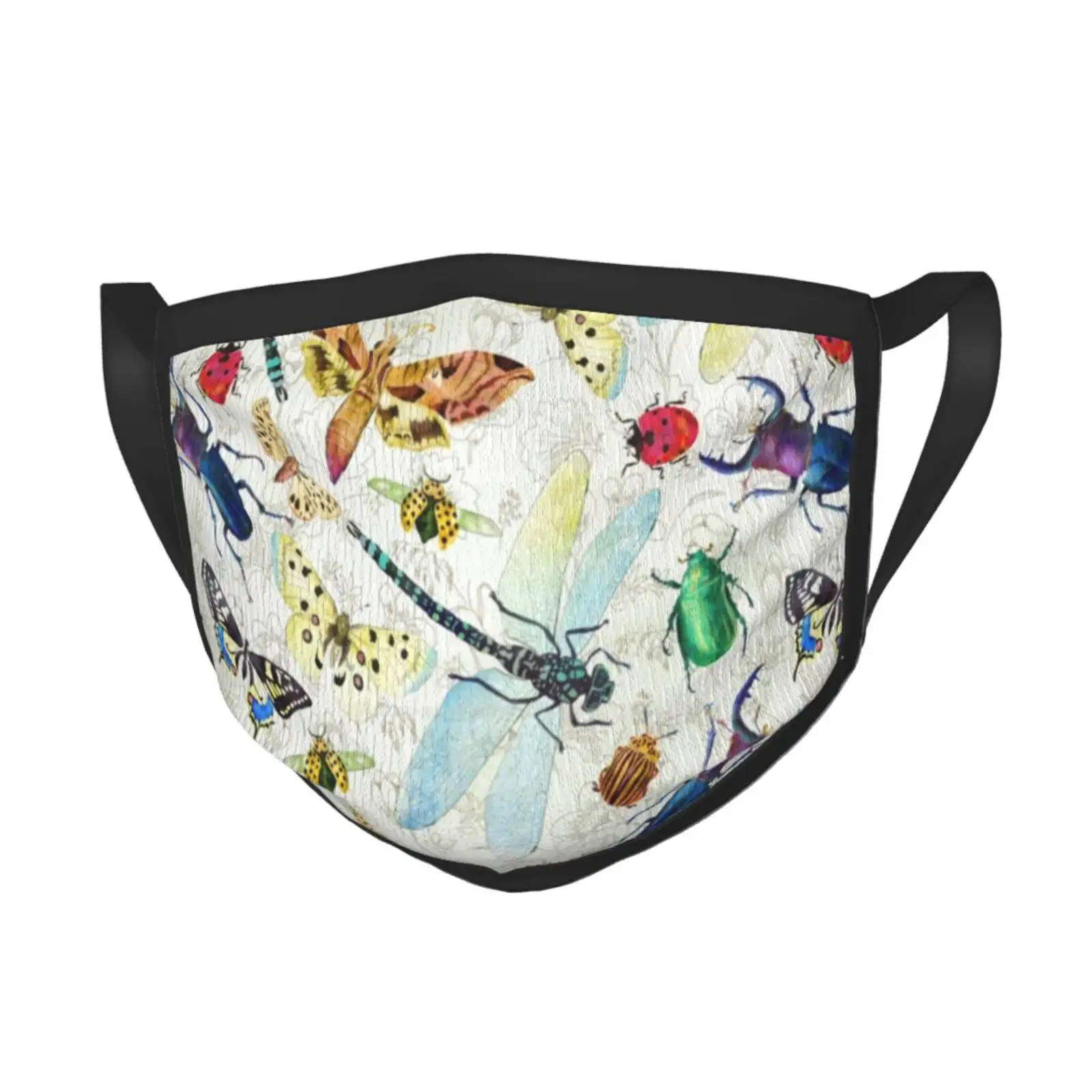 Вязаная шапка с акварельными насекомыми теплая уличные шапки насекомые