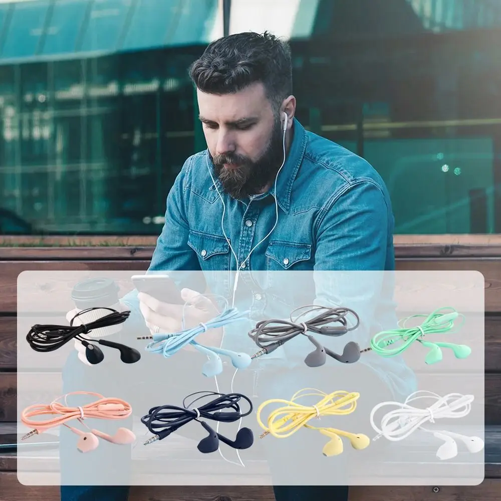 Универсальные стереонаушники-вкладыши 3 5 мм цвет в ассортименте