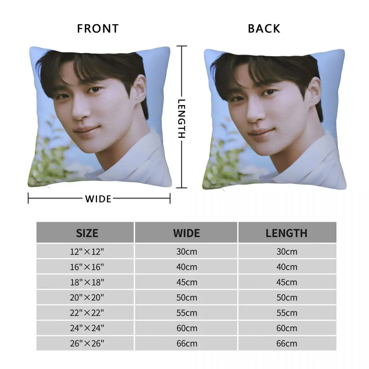 Byeon Woo-seok Корейская наволочка с двусторонним принтом полиэстер чехол для подушки