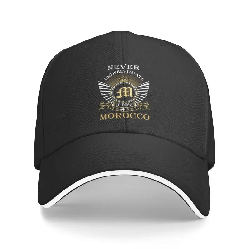

New Fashion Never Underestimate Morocco Baseball Cap Adult Moroccan Proud Patriotic Adjustable Dad Hat Women Men Sun Protection