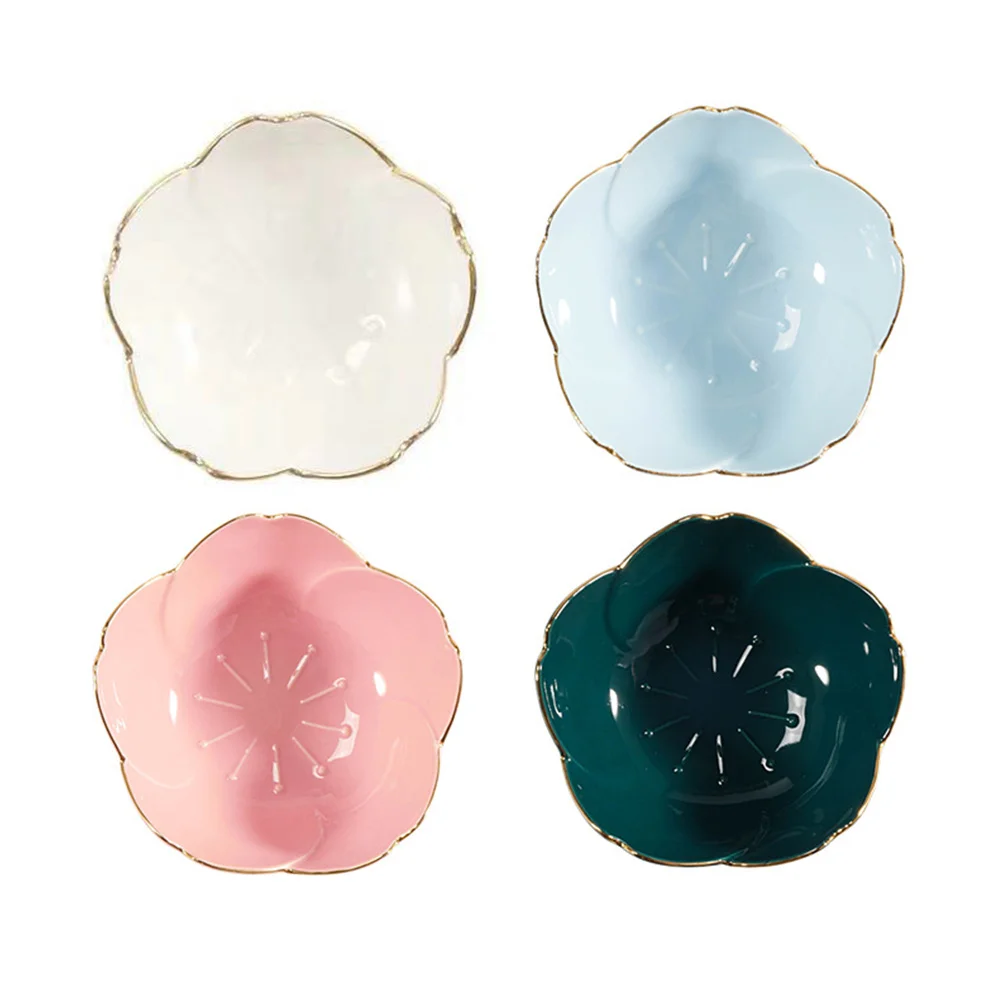 

4pcs Soy Sauce Dishes Ceramic Seasoning Plates Sauce Dishes Sauce Plates