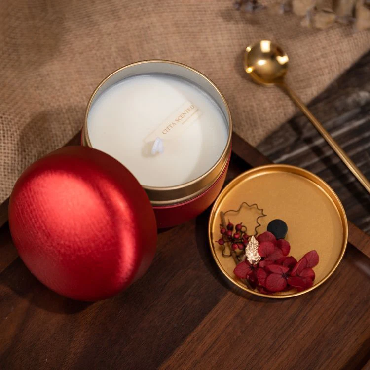 Домашняя Свеча для ароматерапии сушеные цветы в стиле ретро железная коробка