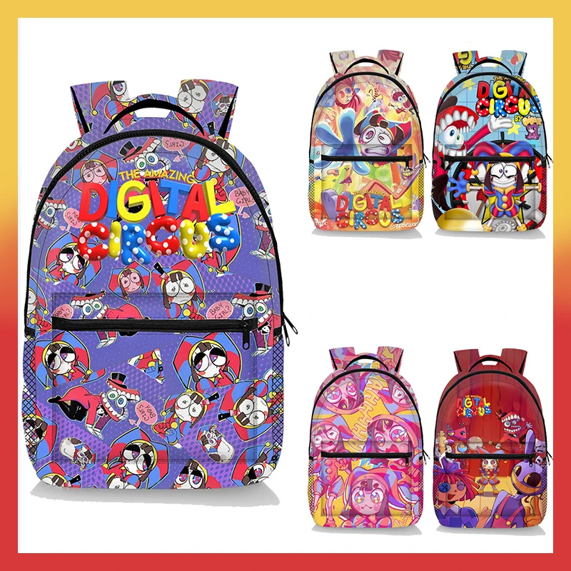 

Удивительный Разноцветный школьный рюкзак с цифровым цирком, вместительный милый ранец, сумка на плечо, рождественские подарки для детей