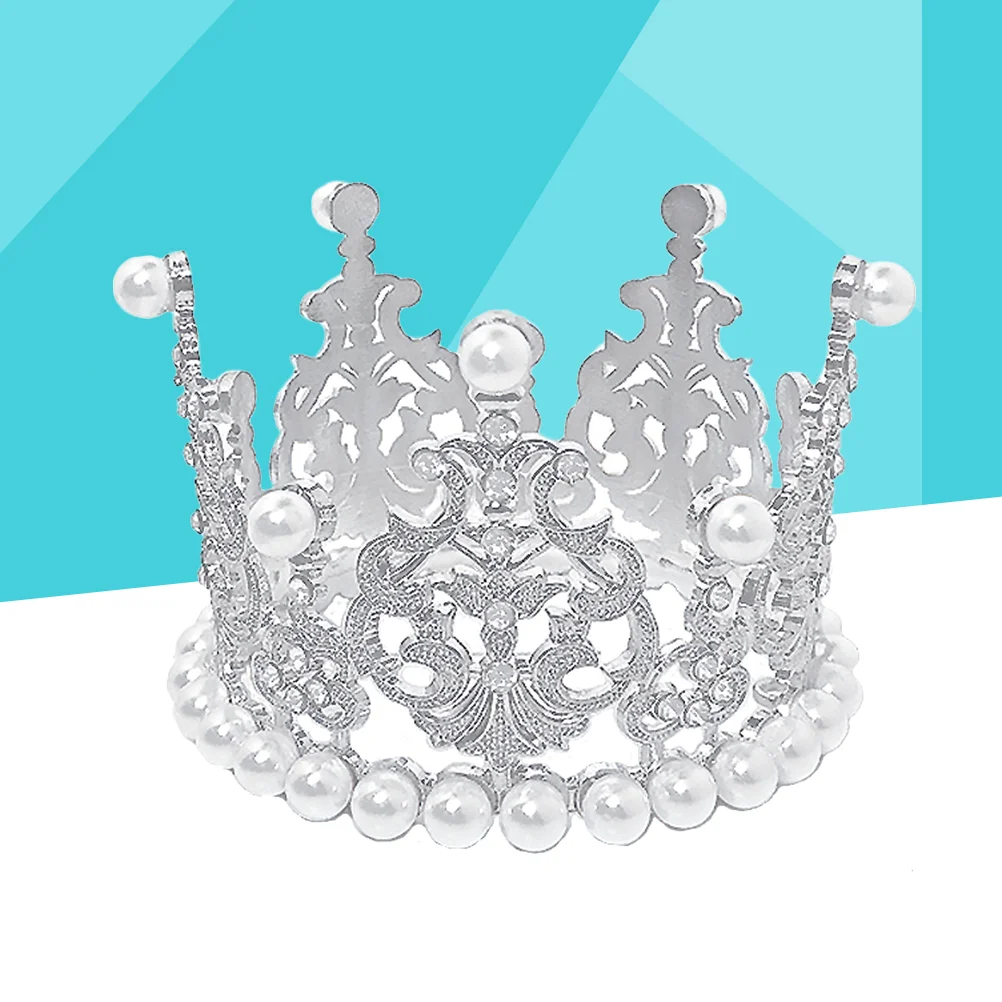 

Exquisite Crown Unique Birthday Cake Decoration Charming Headwear Headdress Hair Accessories for Little Girls (Silver)