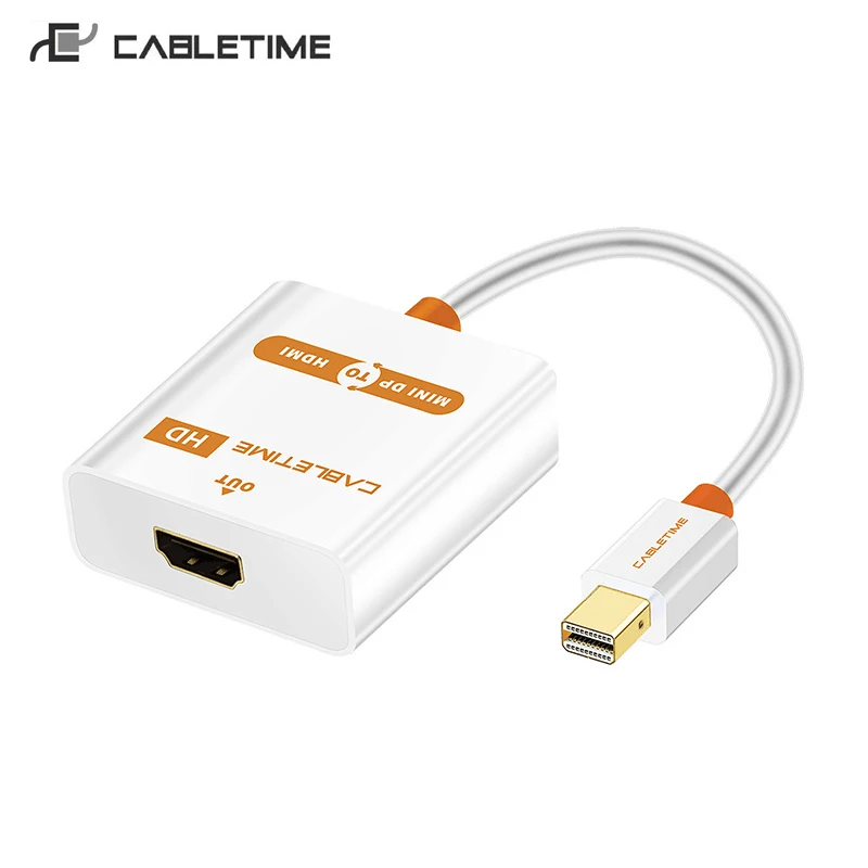 

CABLETIME Thunderbolt Mini DP to HDMI Active Adapter M/F Mini DisplayPort To HDMI Cable for MacBook Pro Air iMac projector C065